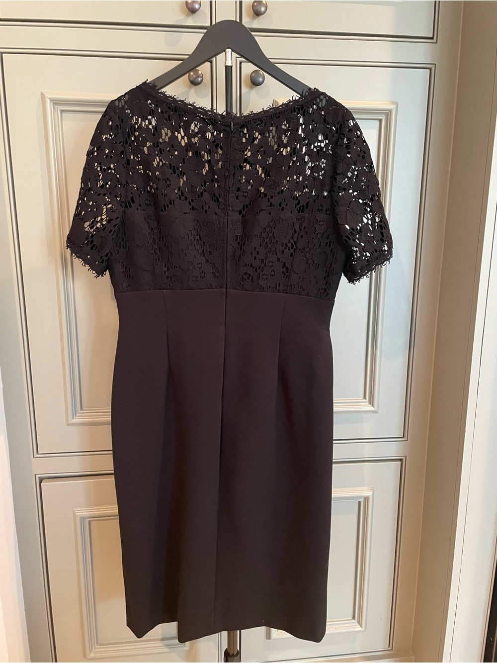 ESCADA Designer Luxury Black Lace Cocktail Dress EU 42 US 10-12 Elegant Midi